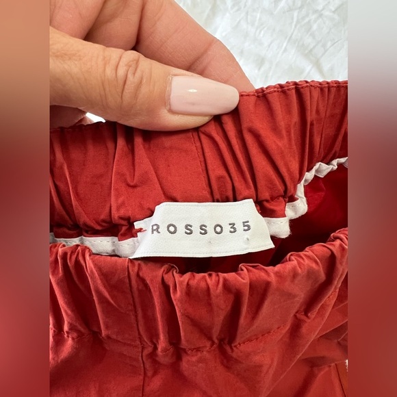 Rosso35 | Women’s SZ 42 (US S-M) Wide Leg Crop Pant | Side Stripe - Picture 2 of 9